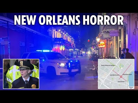 'Mass casualties' after driver rams truck into NYE crowds & 'fires weapon' in New Orleans