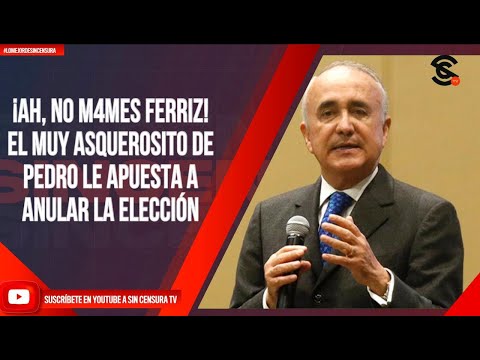 ¡AH, NO M4MES FERRIZ! EL MUY ASQUEROSITO DE PEDRO LE APUESTA A ANULAR LA ELECCIÓN