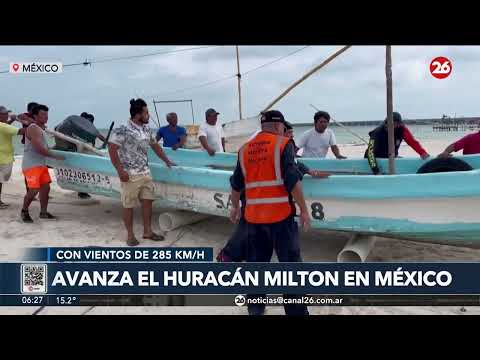 Avanza el huracán Milton en México