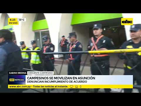 Campesinos se movilizan en Asunción