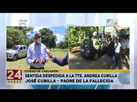 Yaguarón:  El triste adiós a la Tte. Andrea Cubilla