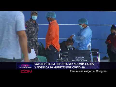 Salud Pública reporta 587 nuevos casos y notifica 10 muertes por COVID-19