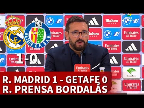 REAL MADRID 1 vs GETAFE 0 | BORDALÁS, rueda prensa | DIARIO AS