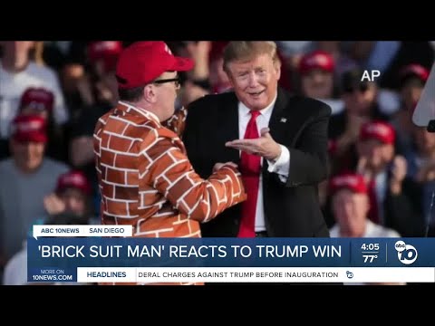 San Diego Trump supporter 'Brick Suit' gets front row seat to election victory