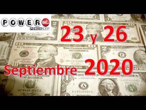 ?Como GANAR? la Lotería Powerball  (23  y  26 / 09 / 2020)