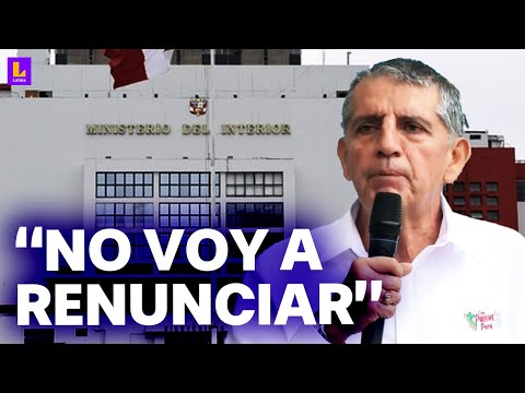Ministro del Interior Víctor Torres responde a críticas: Renunciar sería acto de cobardía