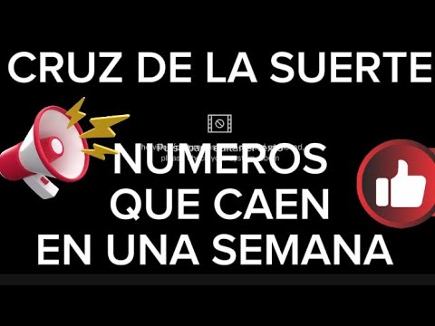 La cruz de la suerte de los números que caen en una semana