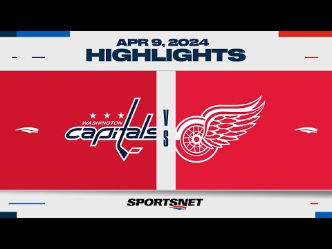 NHL Highlights | Capitals vs. Red Wings - April 9, 2024