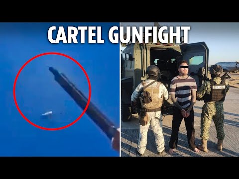 US army fires machine gun at cartel gangsters on Mexico border