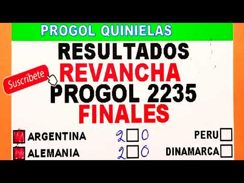 Progol Revancha 2235 Resultados al Momento |   progol 2235  | progol Revancha 2235