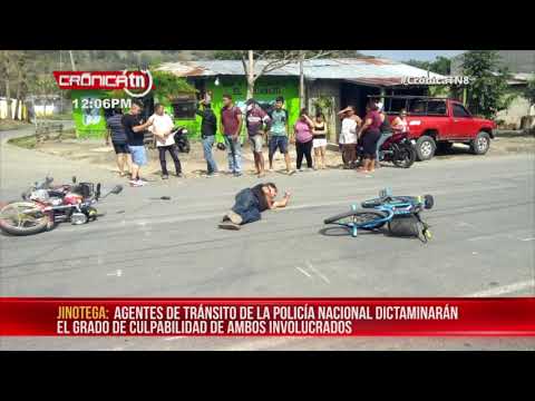 Dos lesionados luego de invasión de carril en San Rafael del Norte - Nicaragua