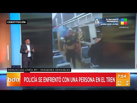 Constitución: un policía se enfrentó con una persona en e tren