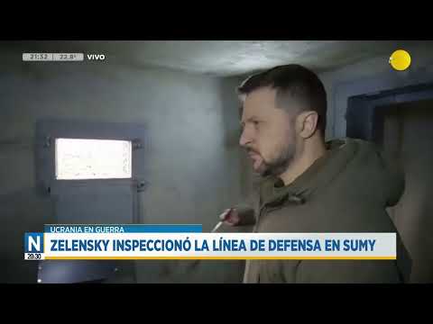 Ucrania en alerta: Zelenskyy inspeccionó la línea de defensa en Sumy ?N20:30? 27-03-24