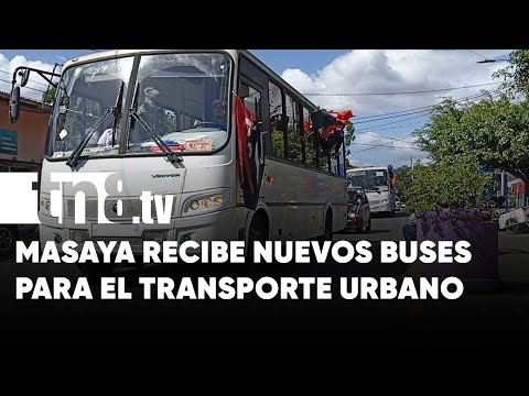 Masaya recibe nuevas unidades de buses para el transporte colectivo - Nicaragua