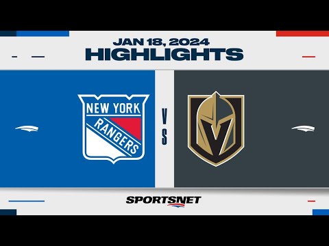 NHL Highlights | Rangers vs. Golden Knights - January 18, 2024