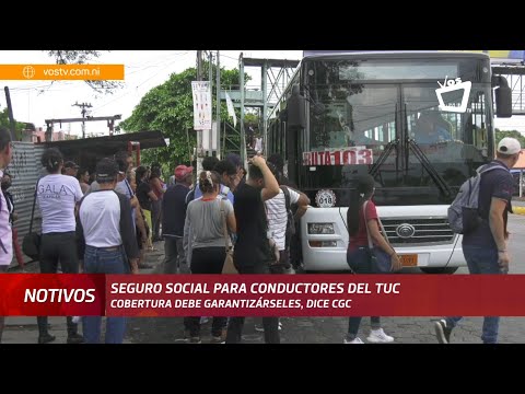 Seguro social para conductores de buses en Managua, propone CGC