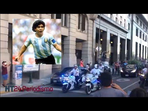 Multitudinario AD10S: Cortejo fúnebre de Maradona parte de Casa Rosada hacia el cementerio