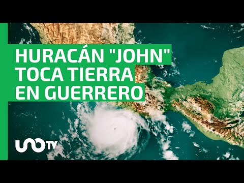 Huracán John se intensifica a categoría 3 e impacta en los límites de Guerrero