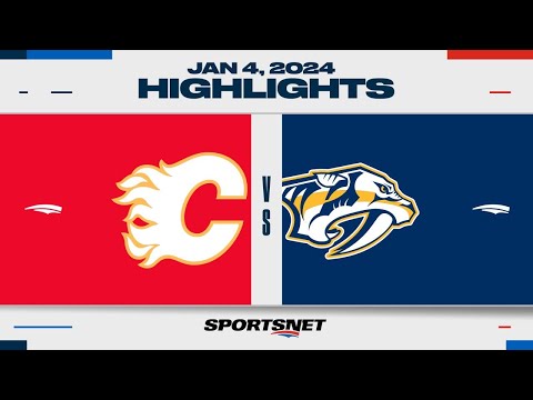 NHL Highlights | Flames vs. Predators - January 4, 2024