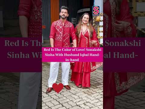 Red Is The Color Of Love! Sonakshi Sinha With Husband Iqbal Hand-in-hand In Mumbai | N18S #shorts