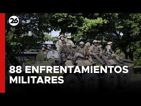 Ucrania reportó 88 enfrentamientos militares en menos de 24 horas