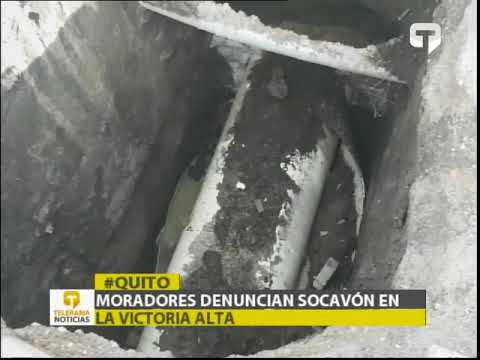 Moradores denuncian socavón en La Victoria Alta