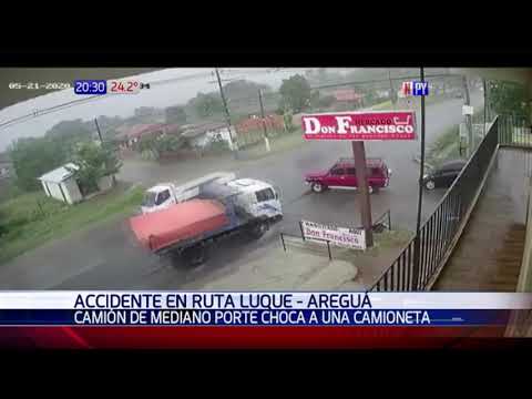 Captan choque de camioneta y camión en ruta Luque - Areguá