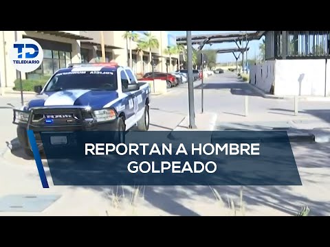 Reportan a hombre golpeado y en estado inconveniente en plaza comercial de Torreón
