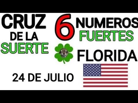 Cruz de la suerte y numeros ganadores para hoy 24 de Julio para Florida