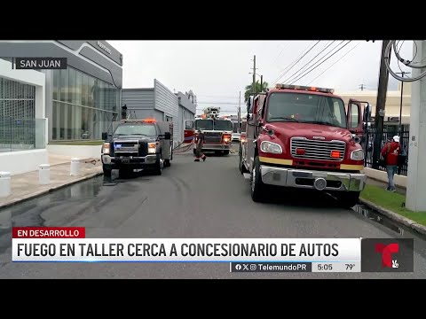 Controlan incendio en taller cerca de concesionarios en San Juan