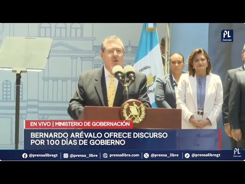 El presidente Bernardo Arévalo ofrece discurso a 100 días de Gobierno