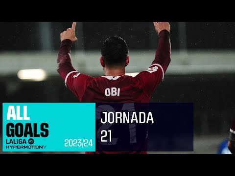 Todos los goles de la jornada 21 de LALIGA Hypermotion 2023/2024