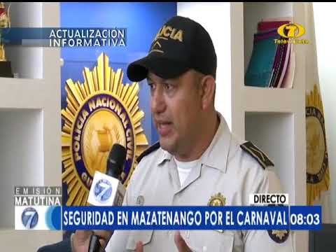 PNC garantiza seguridad por el Carnaval de Mazatenango