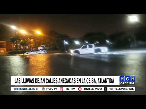 Las lluvias de las últimas horas dejan inundaciones en viviendas y caller de La Ceiba, Atlántida