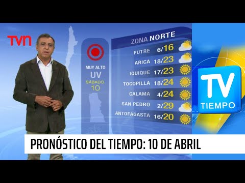 Pronóstico del tiempo: Sábado 10 de abril | TV Tiempo