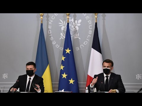 Le président ukrainien Zelensky reçu à l'Élysée sur fond de tensions avec la Russie