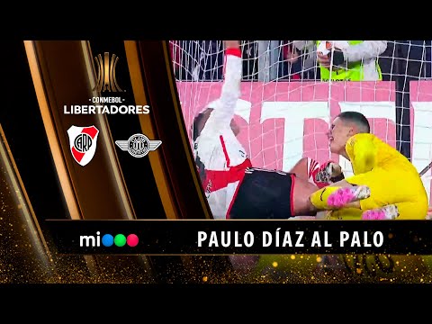 Cabezazo de Paulo Díaz al palo - River vs- Libertad - Libertadores 2024