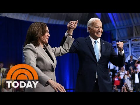 Biden campaigns with Harris for first time since ticket shakeup