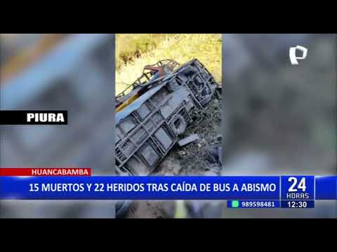 Piura: al menos ocho muertos y 27 heridos deja despiste y caída de bus interprovincial a un abismo