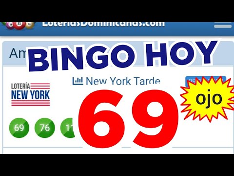RESULTADOS de HOY..!! (( 69 )) BINGO hoy.!! loteria NEW YORK TARDE de HOY/Números reales 05 para hoy