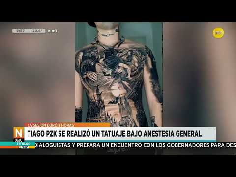 Tiago PZK se realizó un tatuaje bajo anestesia general ?N8:00?26-03-24