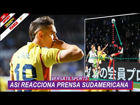 ASI REACCIONA PRENSA SUDAMERICANA a GOLAZO CHILENA de BORRE JAPON vs COLOMBIA