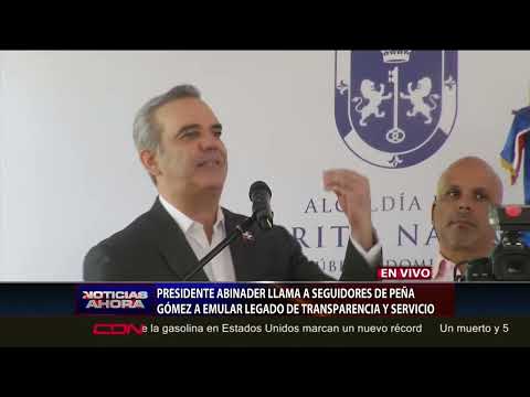 Presidente Abinader llama a seguidores de Peña Gómez a emular legado de transparencia y servicio