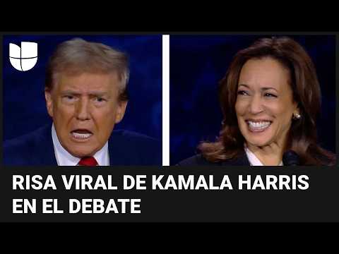 La risa viral de Kamala Harris mientras Trump decía que los inmigrantes se comen a los perros