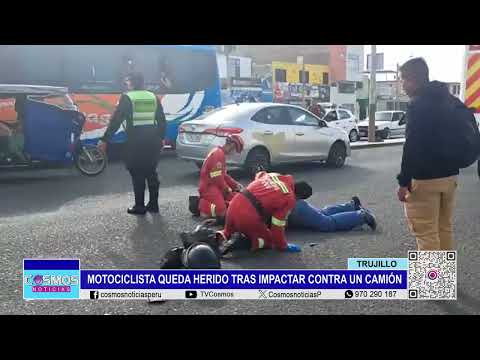 Trujillo: motociclista queda herido tras impactar contra un camión