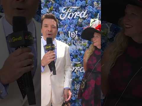 #JimmyFallon surprises a winner at the #KentuckyDerby w/ a new Ford vehicle in partnership with Ford