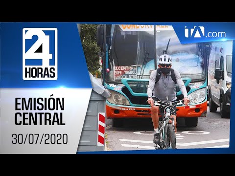 Noticias Ecuador: Noticiero 24 Horas 30/07/2020 (Emisión Central)