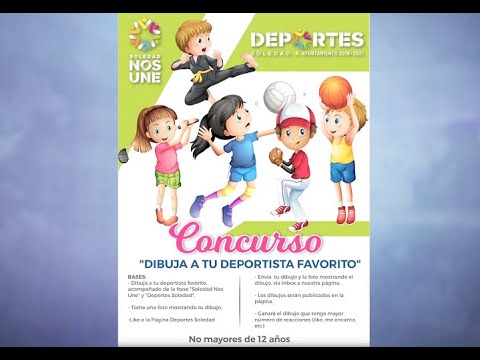 Ayuntamiento de Soledad convoca al concurso infantil Pinta a tu deportista favorito