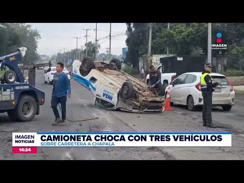 Aparatoso accidente sobre la carretera a Chapala | Noticias GDL con Fabiola Anaya