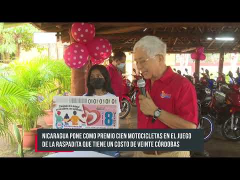 Nicaragua pone como premio cien motocicletas en el juego de la raspadita